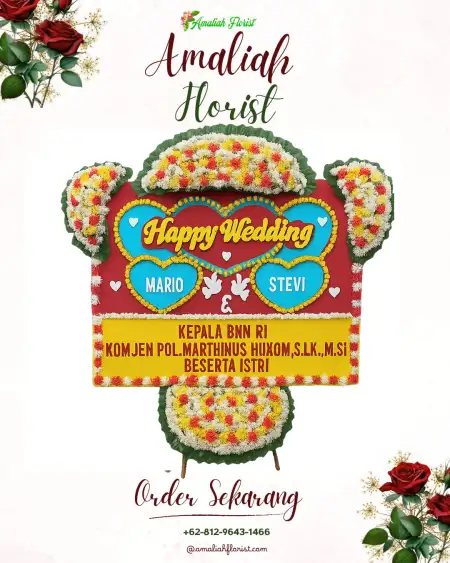 Papan Bunga Pernikahan Andong
